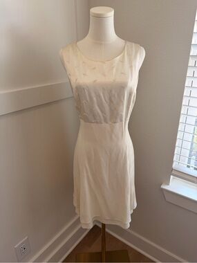 CDC Caren Desirée Company Vintage Cream Embroidered Midi Dress